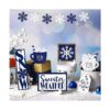 12 piezas de decoración de bandeja escalonada de Navidad