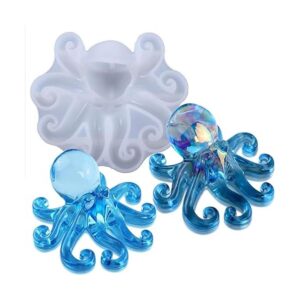 Molde de resina de silicona de pulpo con forma de mar 3D_1