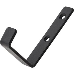 Ganchos de pared negros resistentes de metal puro súper_5