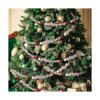 200 Pcs Christmas Wooden Beads Candy Cane Wood Beads Xmas