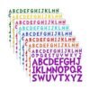 8 hojas de calcomanías de letras adhesivas de 1 pulgada 2