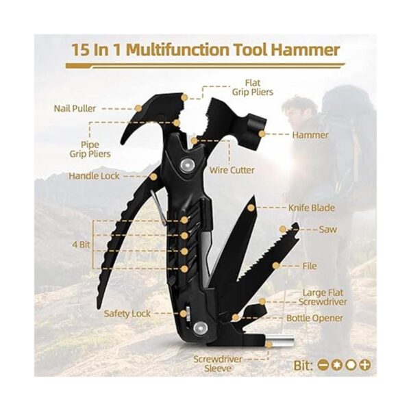 Hammer Multitool 15 en 1 equipo de supervivencia para