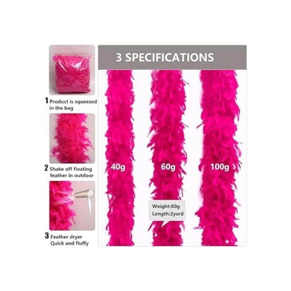Boa de plumas de pavo chandelle rojo melocotón 2 yardas
