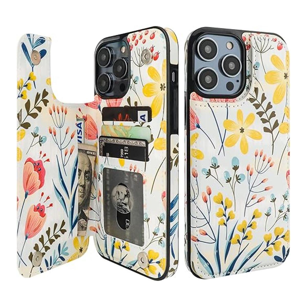 HAOPINSH Funda tipo cartera para iPhone 14 Pro Max con
