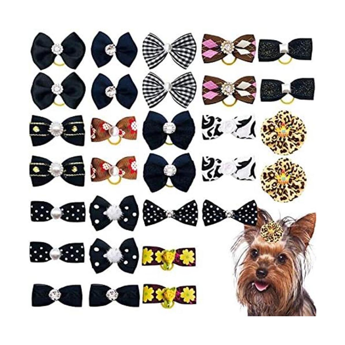 JpGdn 30 unidades15 pares de lazos para el pelo de perro