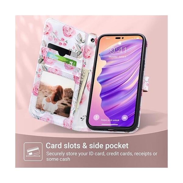 ULAK Compatible con iPhone 14 Pro Max Funda tipo cartera_3
