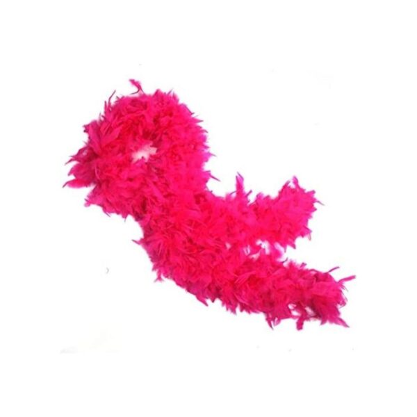 Boa de plumas de pavo chandelle rojo melocotón 2 yardas