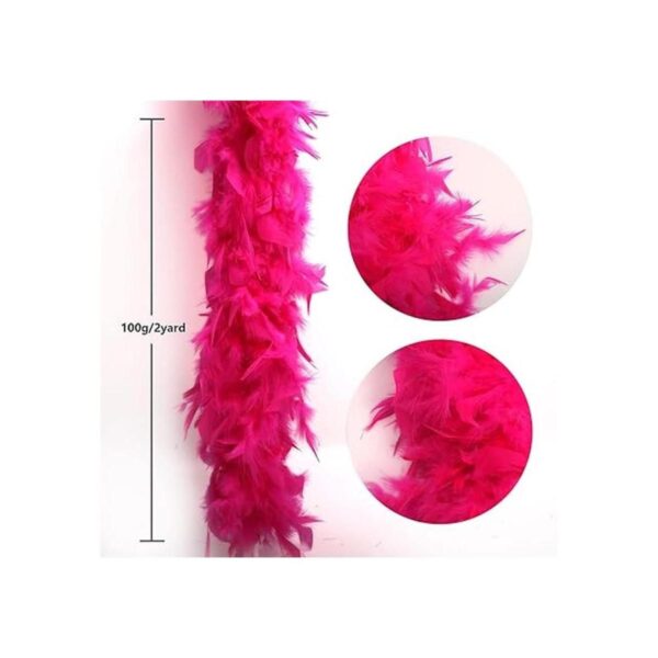 Boa de plumas de pavo chandelle rojo melocotón 2 yardas