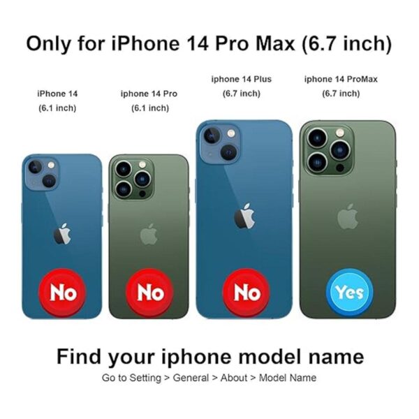 HAOPINSH Funda tipo cartera para iPhone 14 Pro Max con_2