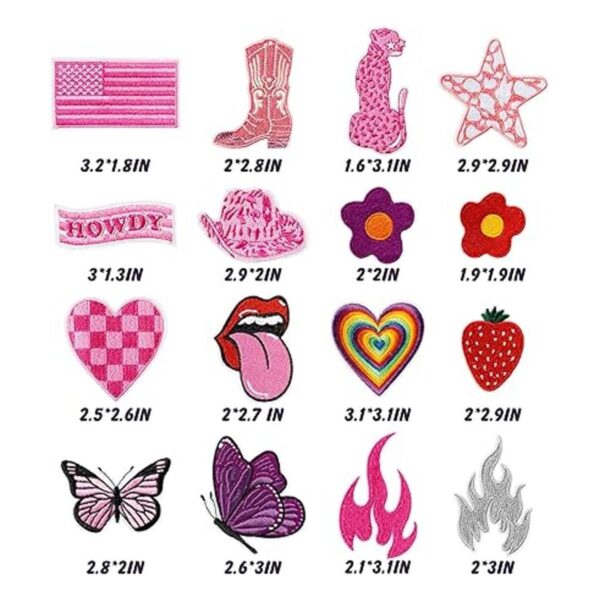 16 parches termoadhesivos Y2K para ropa para_2
