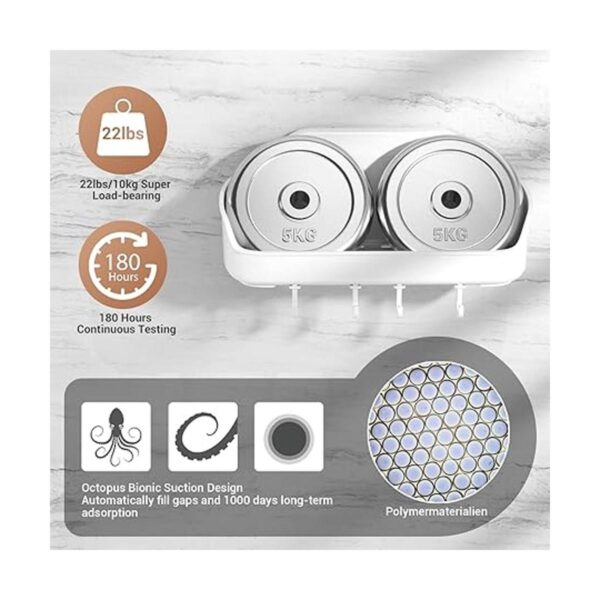 LUXEAR Organizador de ducha con ventosa sin perforación_2
