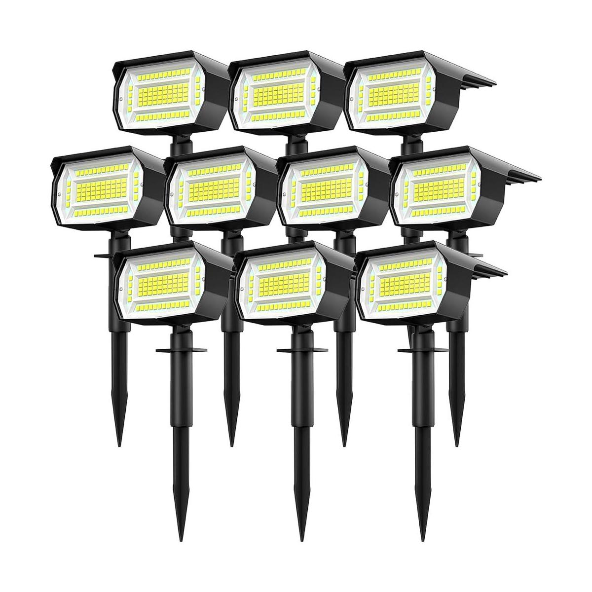 Paquete de 10 focos solares para exteriores