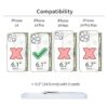 Dockem Funda para tarjetas para iPhone 14 Pro con carcasa_2