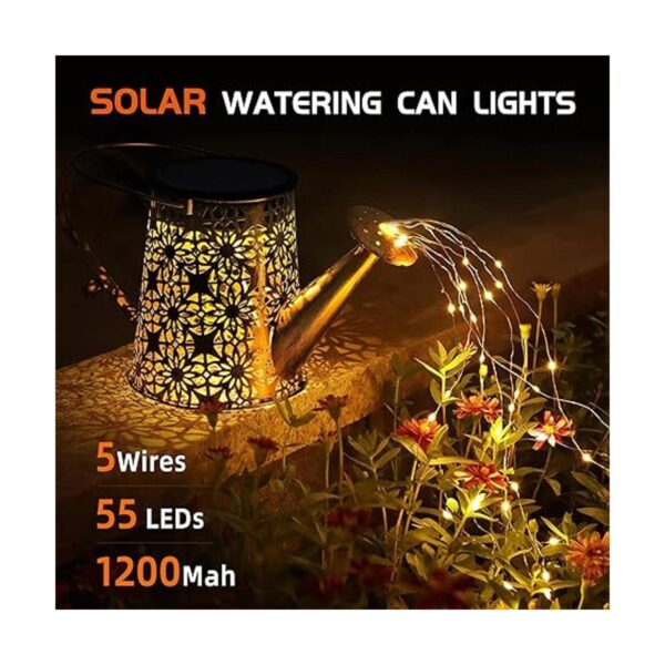 Otdair Regadera solar con luces decoración de jardín al_2