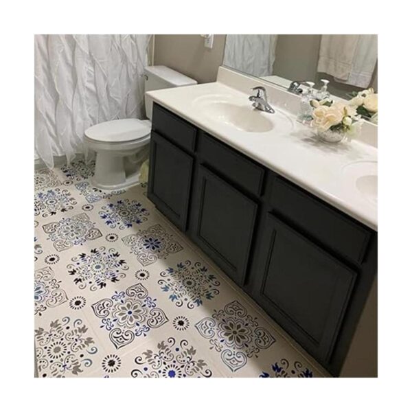 HELLATHUND 6 plantillas reutilizables de azulejos de 12 x