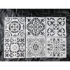 HELLATHUND 6 plantillas reutilizables de azulejos de 12 x