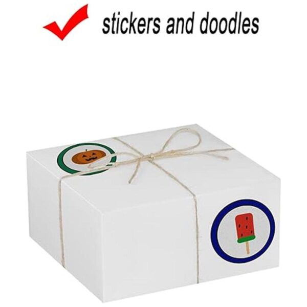 Xxcxpark 16 cajas de regalo de papel kraft blanco de 8 x 8_5