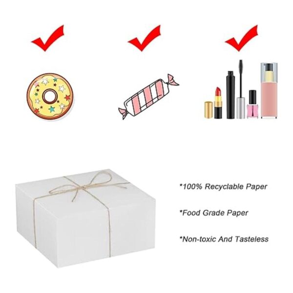Xxcxpark 16 cajas de regalo de papel kraft blanco de 8 x 8_6