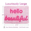 Hello Beautiful Tapete de baño rosa claro color