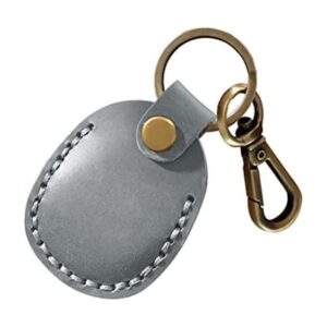 Soporte de cuero para AirTag con llavero portátil hecho_1