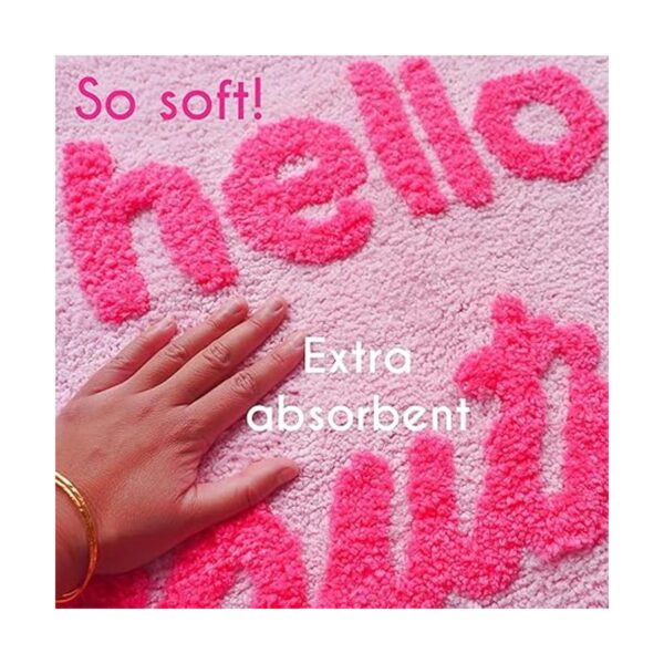 Hello Beautiful Tapete de baño rosa claro color