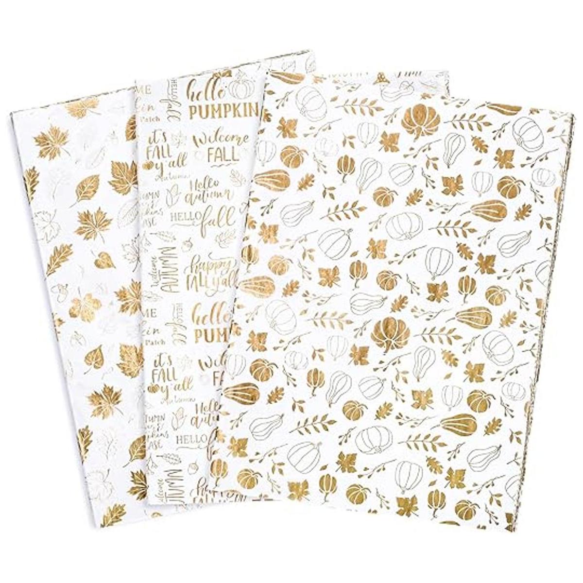 AnyDesign 90 hojas de papel de seda de otoño de Acción de