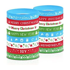 Pulseras de goma de slicone de Navidad feliz año nuevo_1
