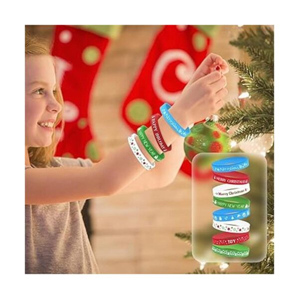 Pulseras de goma de slicone de Navidad feliz año nuevo_2