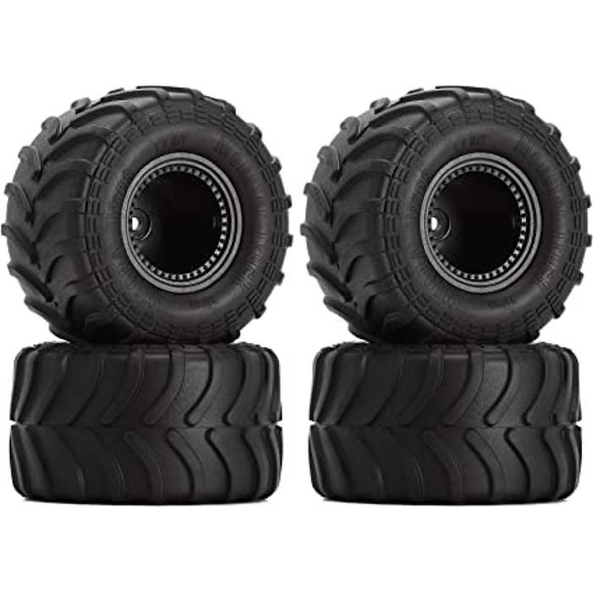 INJORA Monster Truck Juego de neumáticos negros para