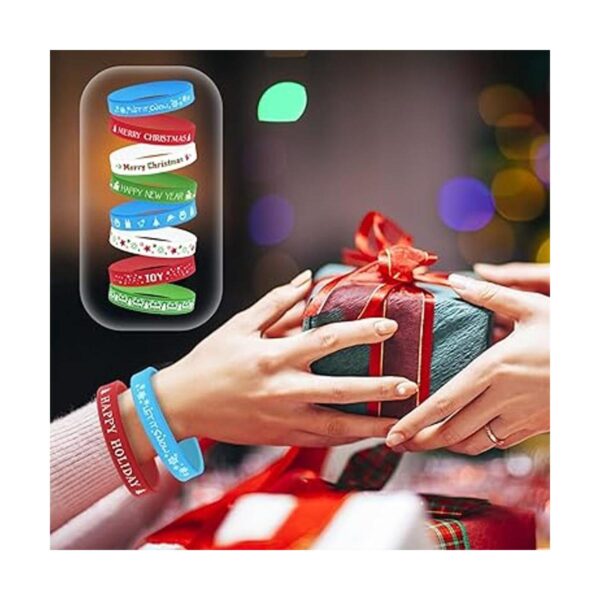 Pulseras de goma de slicone de Navidad feliz año nuevo_3