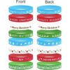 Pulseras de goma de slicone de Navidad feliz año nuevo_4