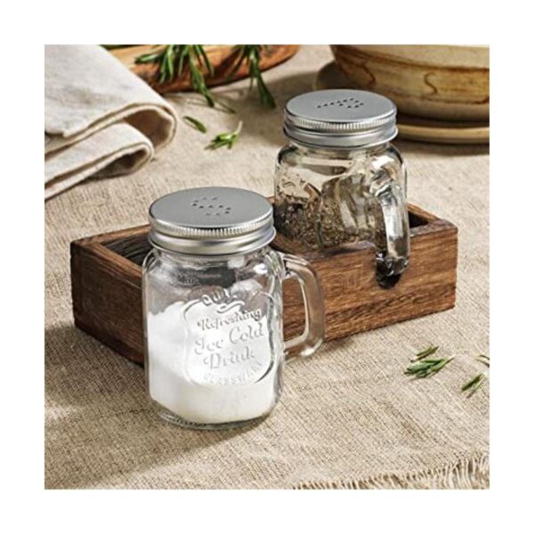 MosJos Mason Jar Salero y pimentero Juego de dispensador_1
