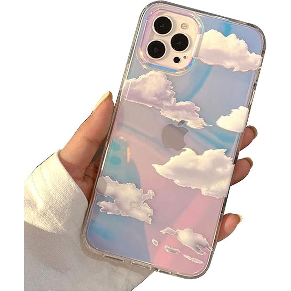 IMGAEINAR Bonita funda transparente holográfica diseñada
