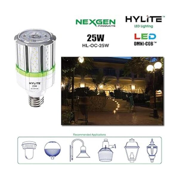 Lámpara LED OmniCob de alto rendimiento de 25 W 360