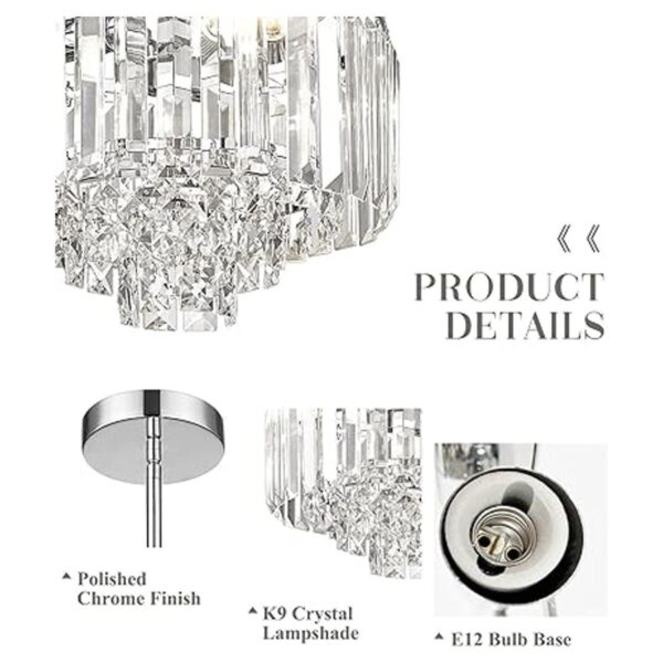 Cargifak Candelabro de cristal candelabro moderno de 4_2