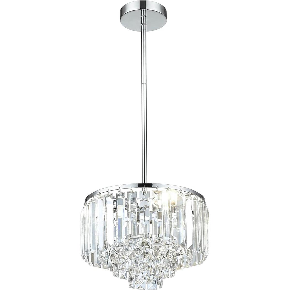 Cargifak Candelabro de cristal candelabro moderno de 4