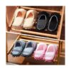4 pares de pantuflas de microfibra para limpieza de
