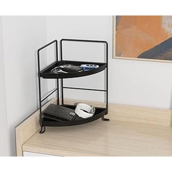 2 Tier Corner Bathroom Countertop Organizer Stackable_5