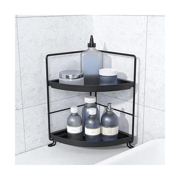 2 Tier Corner Bathroom Countertop Organizer Stackable_2