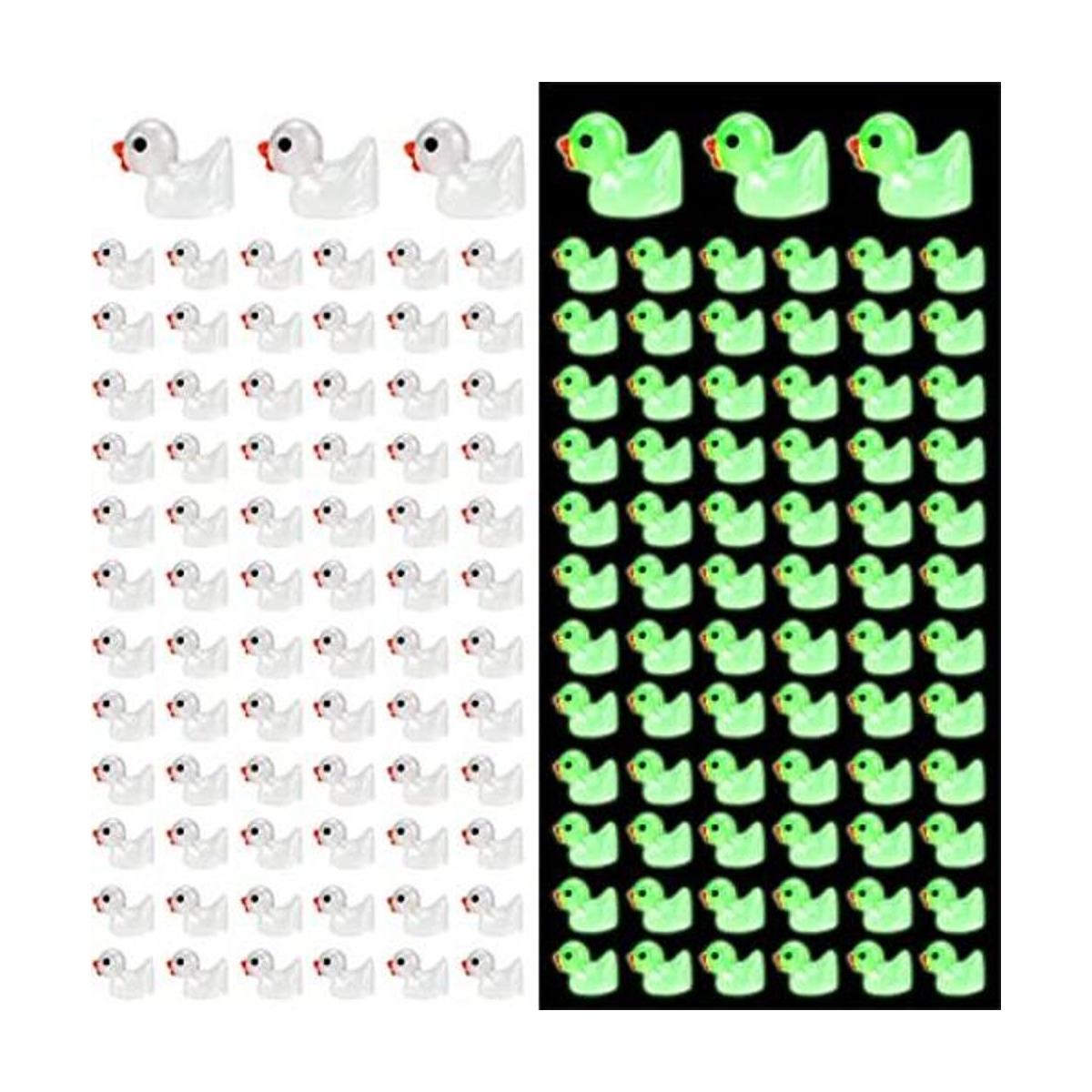 Mini patos de resina 100 patos pequeños luminosos de
