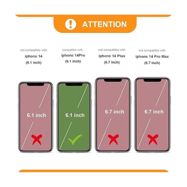 Bocasal Funda tipo cartera cruzada para iPhone 14 Pro con_2