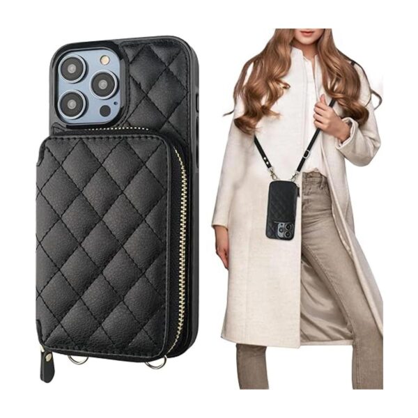 Bocasal Funda tipo cartera cruzada para iPhone 14 Pro con_1
