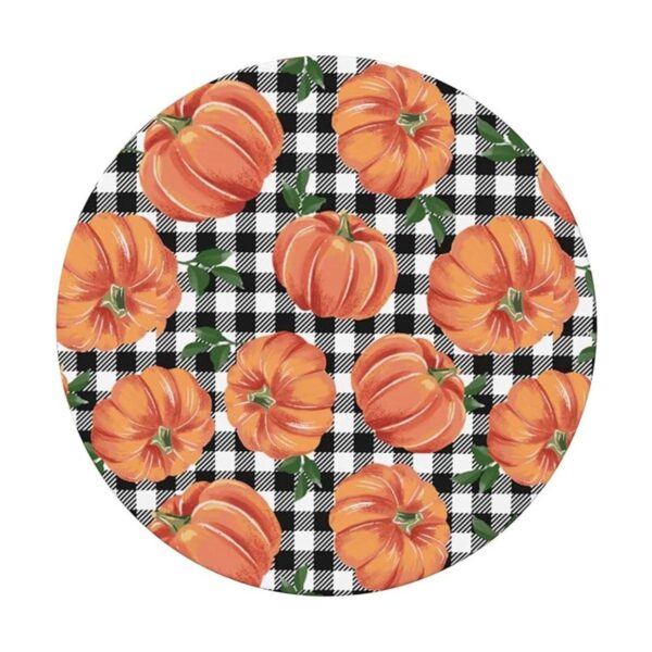 Fiokroo Mantel de tablero de ajedrez de calabazas de otoño