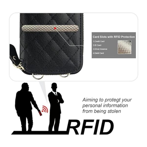 Bocasal Funda tipo cartera cruzada para iPhone 14 Pro con_3