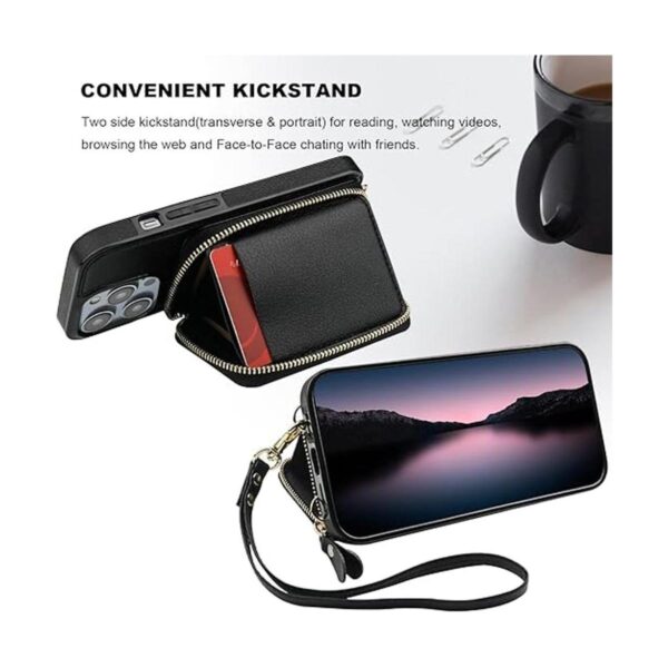 Bocasal Funda tipo cartera con bloqueo RFID para iPhone 14_5