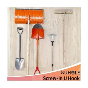 HUHOLE Ganchos en U negros de utilidad atornillada 16_6