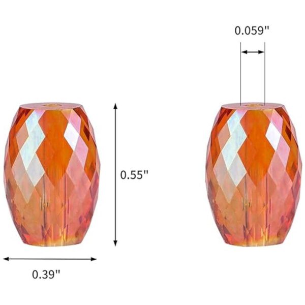Novborcz70PCS Faceted Barrel Crystal Glass Jewelry_2