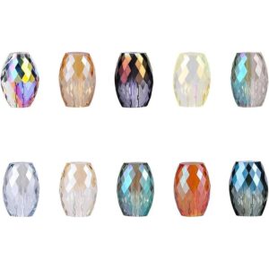 Novborcz70PCS Faceted Barrel Crystal Glass Jewelry_1