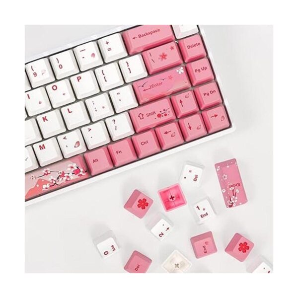 Juego de teclas Sakura de 104 PBT sublimación de tinte_6