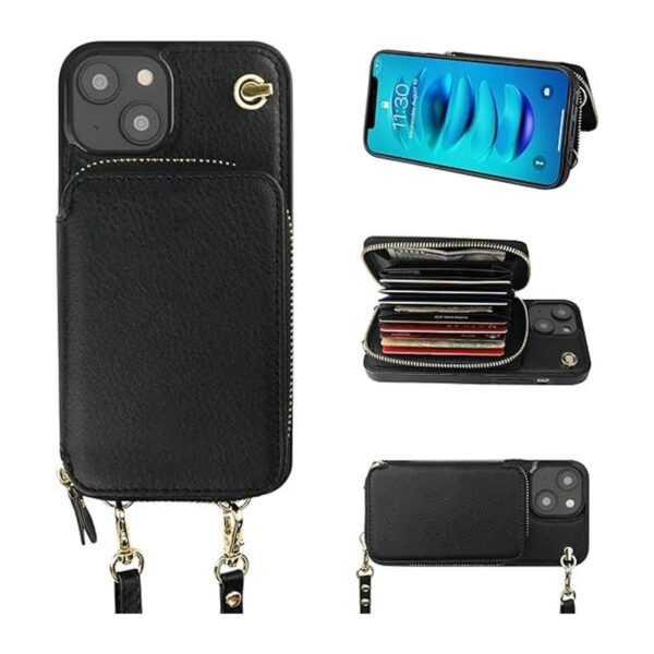 Bocasal Funda tipo cartera cruzada para iPhone 14 Plus_1